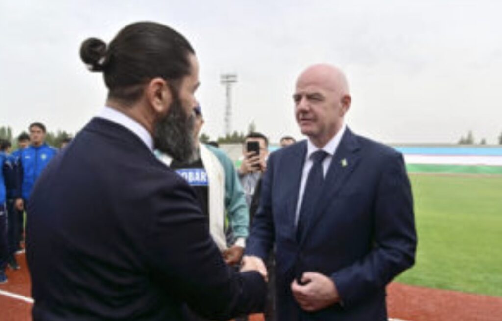 FIFA president Infantino visited Hatko Hybridgrass Fields